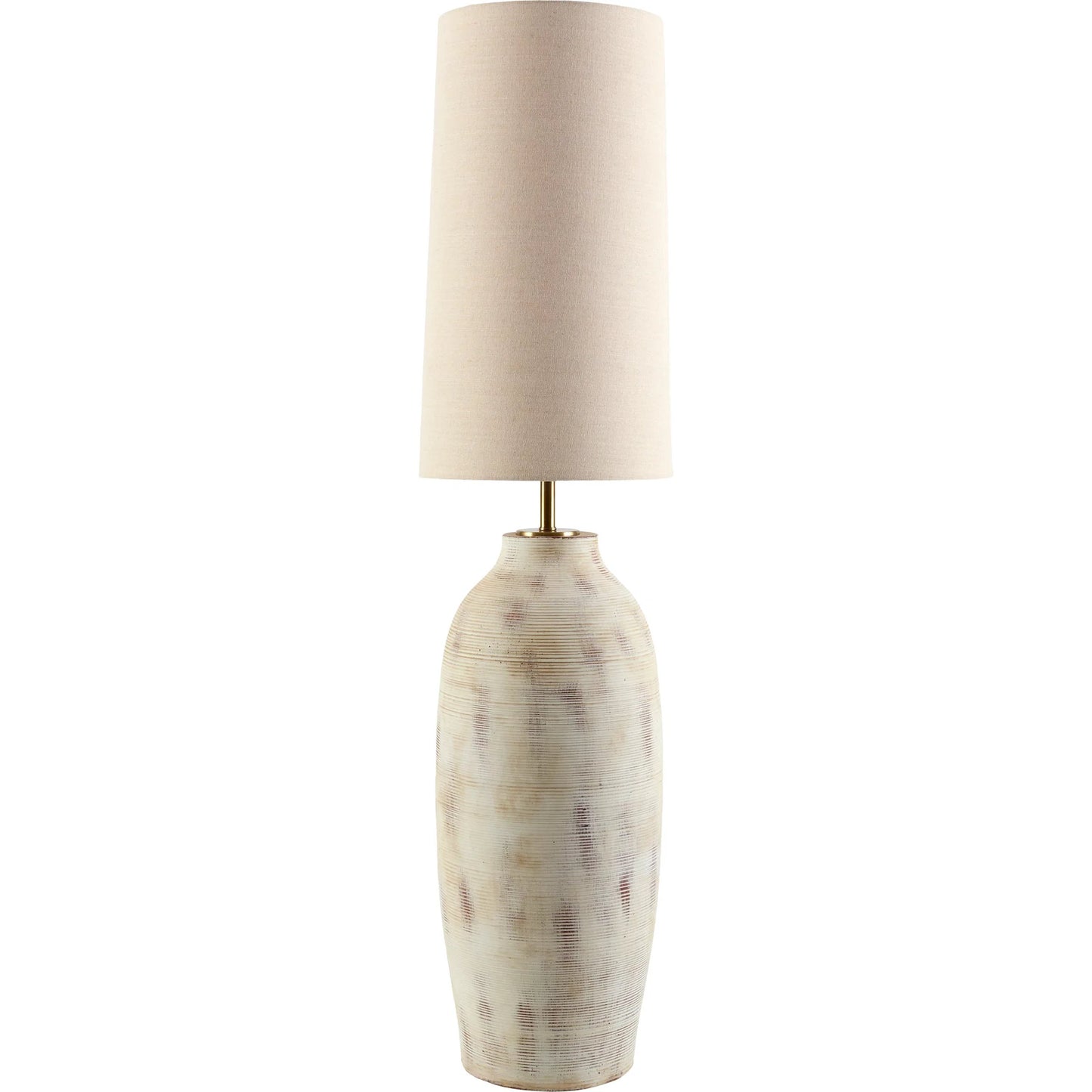001 SI-2258177 | Primary Silo | Colfio Accent Floor Lamp by Surya in cream, translucent, white, wheat and powder coated. Made from cement, linen, plastic in a modern style.
