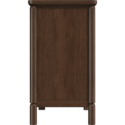 Verge Dresser by A.R.T. Furniture in handcrated walnut. Made from poplar solids, flat cut walnut veneers in a traditional style.