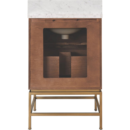 Clifford Two Drawer Bath Vanity by Worlds Away in matte dark burl wood. Made from unique in a unique style.