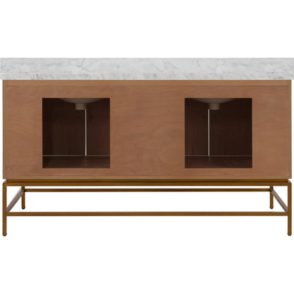 Clifford 60" Bath Vanity by Worlds Away in brown. Made from unique in a unique style.