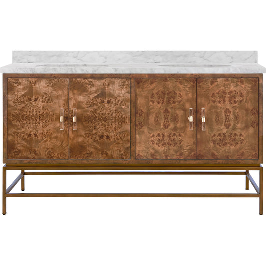 Clifford 60" Bath Vanity by Worlds Away in brown. Made from unique in a unique style.
