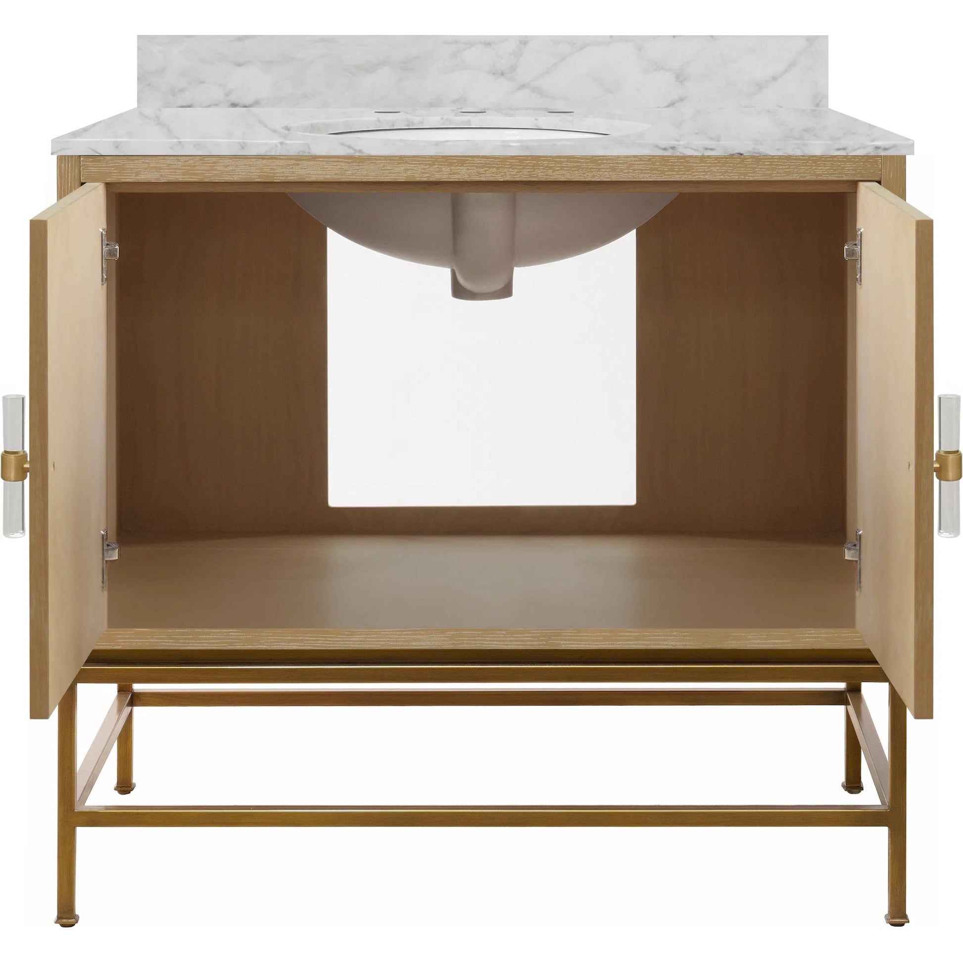 Clifford Bath Vanity by Worlds Away in dark burl wood. Made from hardwood solids, mdf, veneer, metal, marble, porcelain in a transitional style.