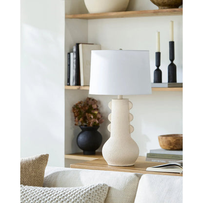 Callander Accent Table Lamp by Livabliss in painted. Made from resin, linen, plastic in a transitional style.