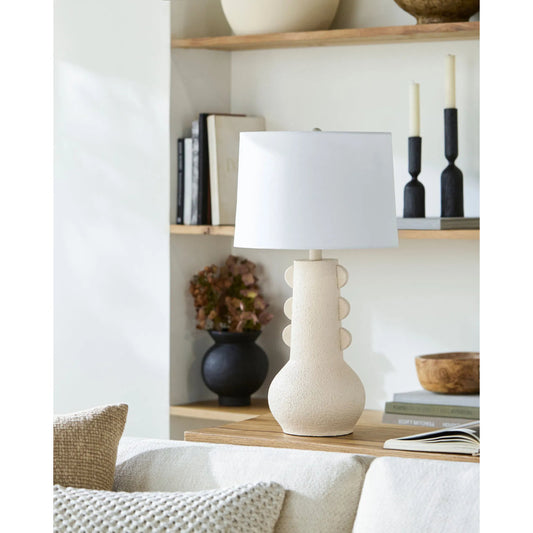 Callander Accent Table Lamp by Livabliss in painted. Made from resin, linen, plastic in a transitional style.