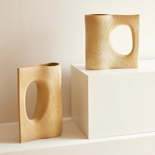 Moreau Vase by Global Views in natural. Made from ceramic in a cottage & farmhouse style.