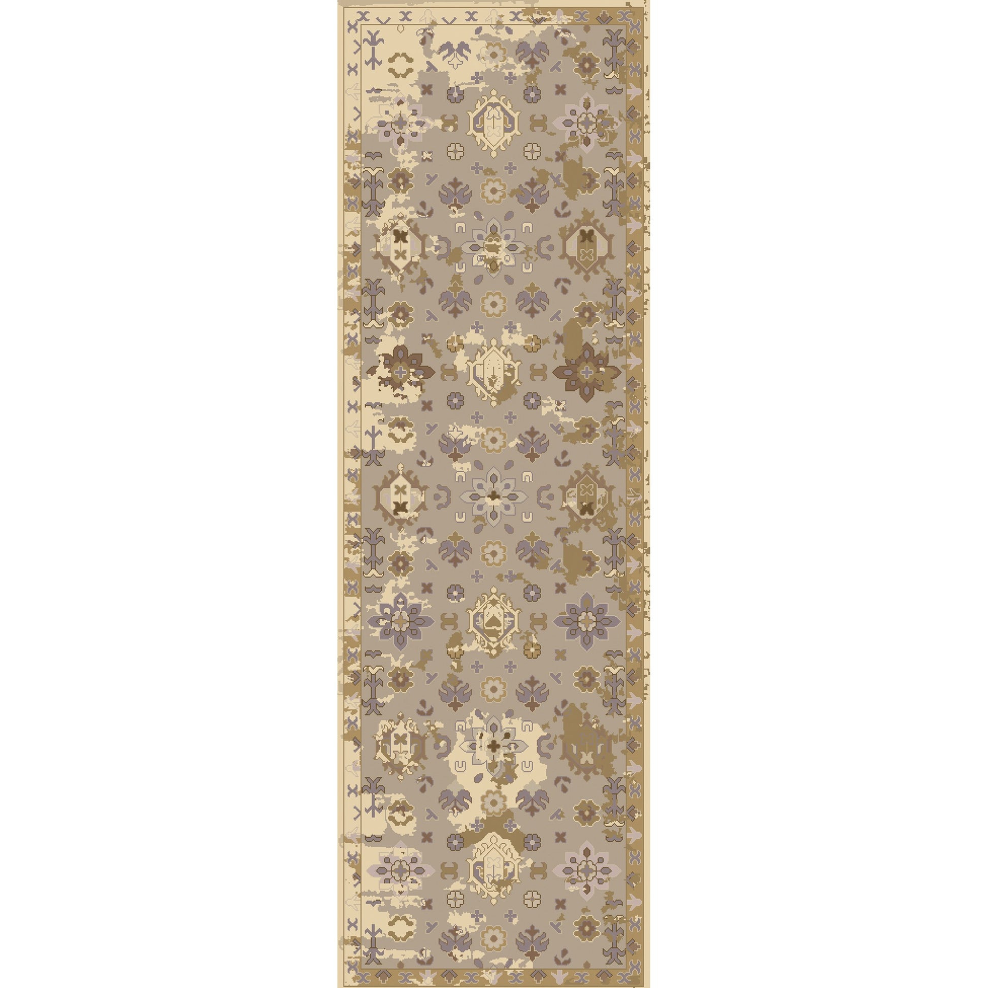 Castello Rug - 15547 by Surya in light gray, aqua, denim, light brown, brown. Made from 100% wool in a unique style.