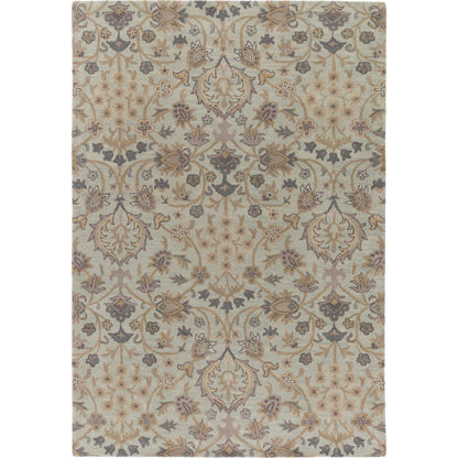 Castello Rug - 15550 by Surya in ice blue, gray, blue, taupe. Made from 100% wool in a unique style.