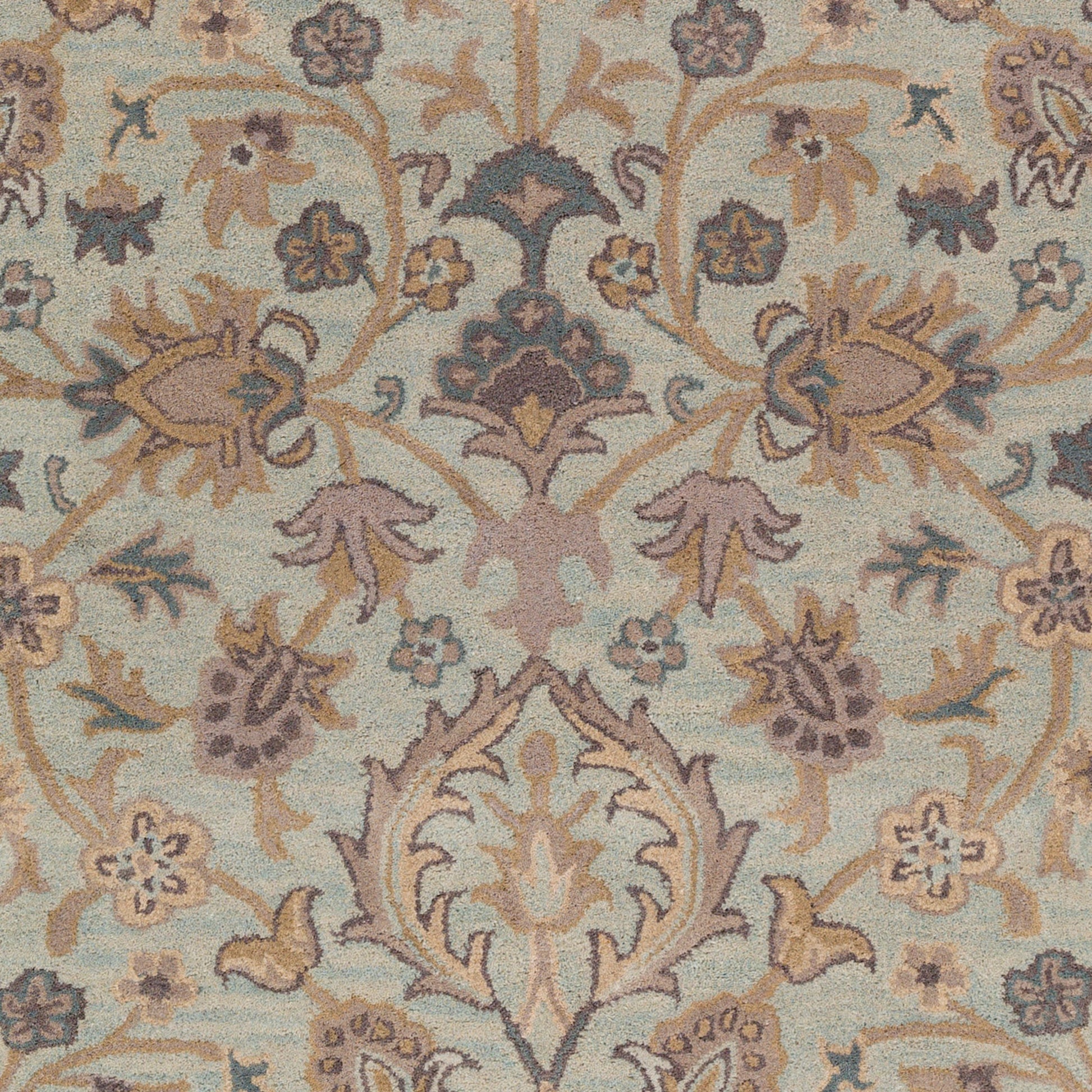Castello Rug - 15550 by Surya in ice blue, gray, blue, taupe. Made from 100% wool in a unique style.