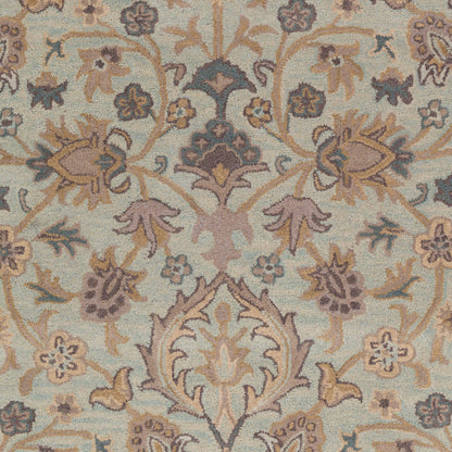 Castello Rug - 15550 by Surya in ice blue, gray, blue, taupe. Made from 100% wool in a unique style.