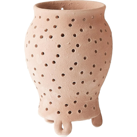 Yassine Candle Holder by Global Views. Made from ceramic in a rustic style.