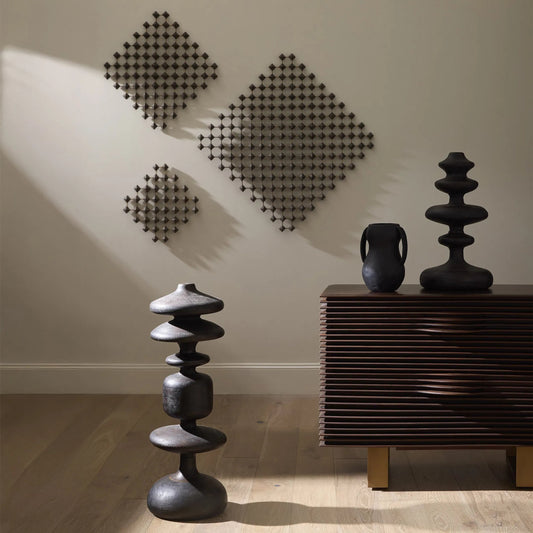 Ramus Wall Art by Global Views in wood, brass. Made from unique in a modern style.