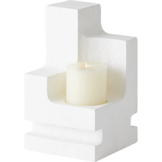 La Structure Pillar Holder by Global Views. Made from cast aluminum in a modern style.