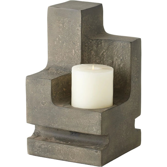 La Structure Pillar Holder by Global Views. Made from cast aluminum in a modern style.