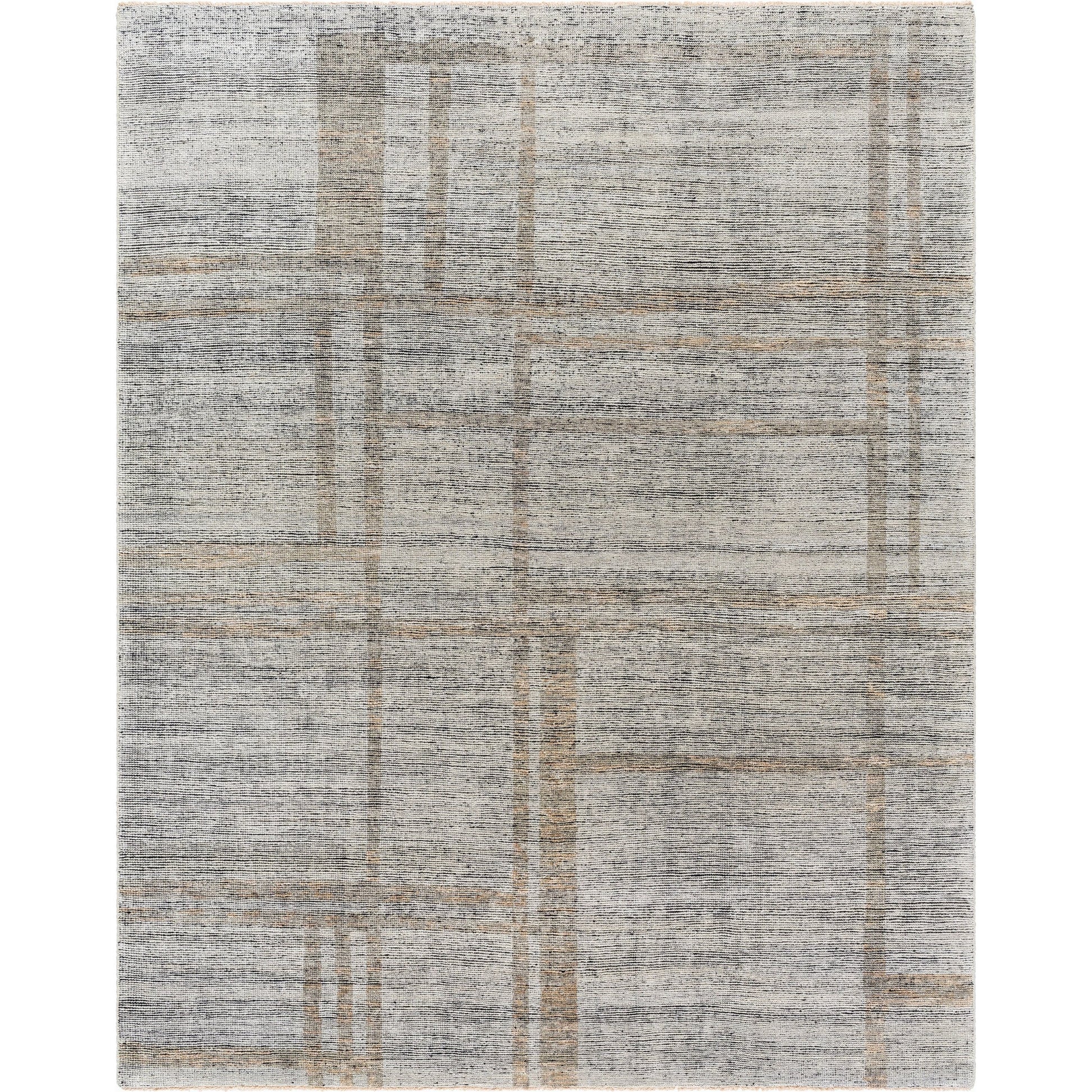 Clemente Rug - 533742 by Surya in sterling grey, desert sand, slate, prairie dust, nickel. Made from wool, viscose in a unique style.