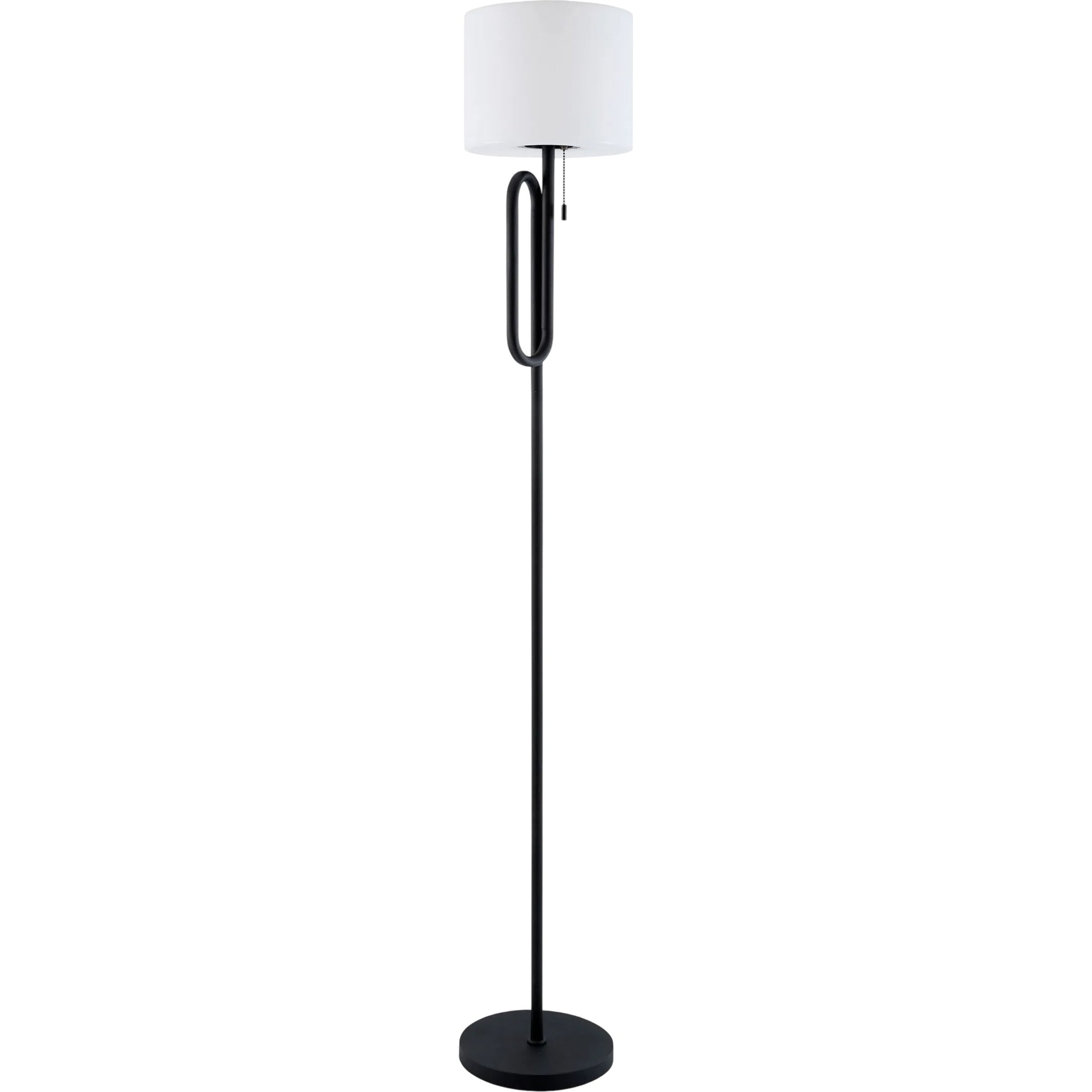 Clamora Accent Floor Lamp by Livabliss in white, black, translucent and sand, black, painted. Made from iron, plastic in a unique style.