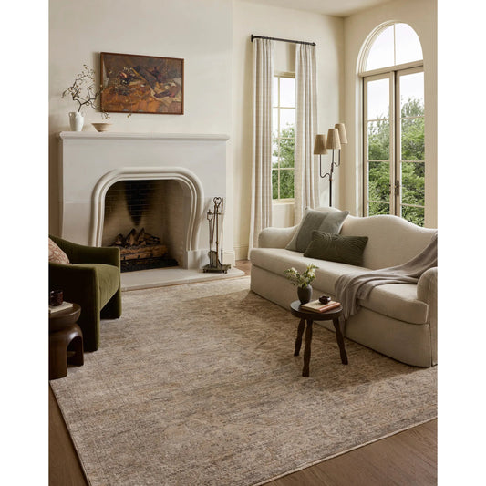 Clarisse CLS-02 Rug by Loloi in smoke, natural. Made from 50% polyester, 50% polypropylene in a unique style.