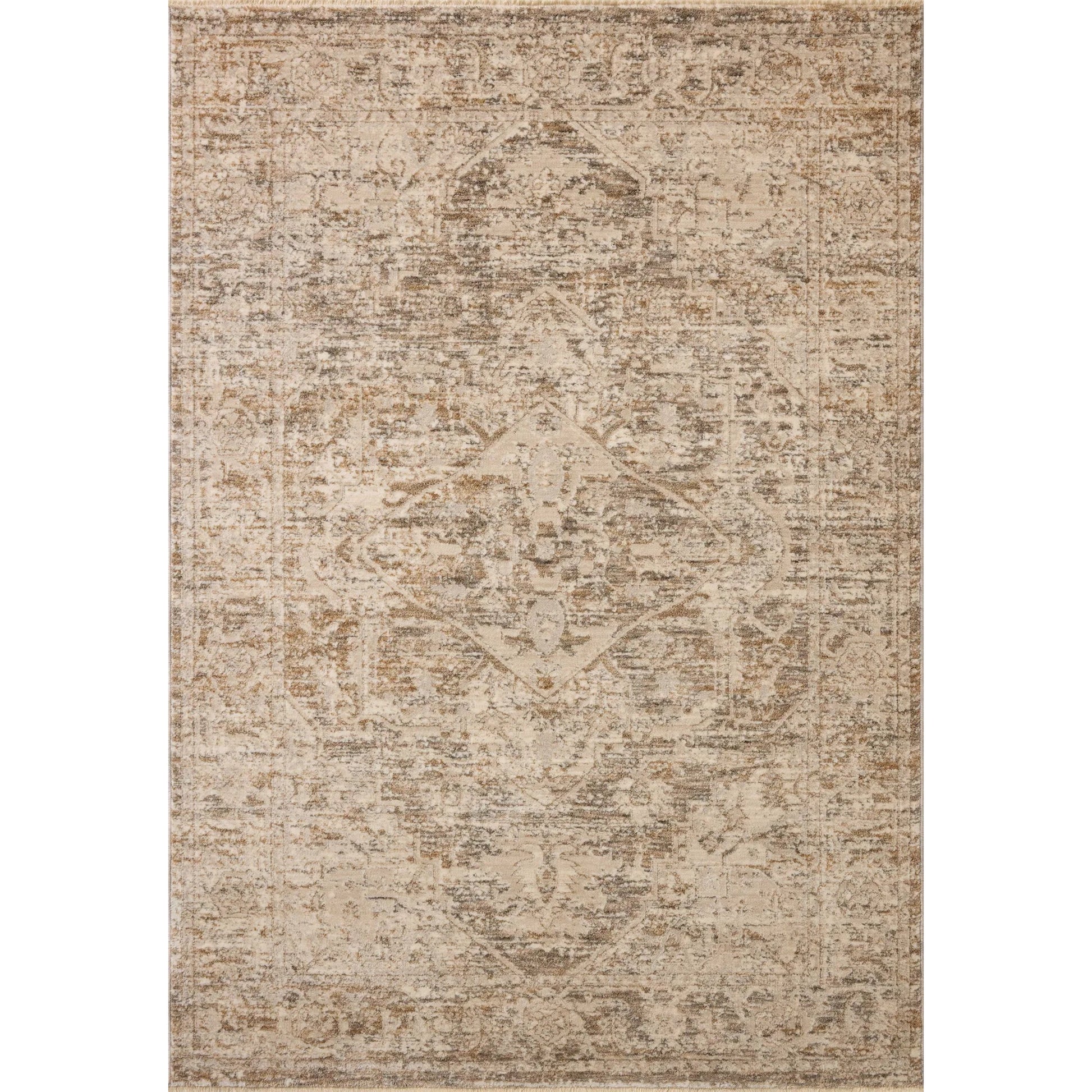 Clarisse CLS-02 Rug by Loloi in smoke, natural. Made from 50% polyester, 50% polypropylene in a unique style.