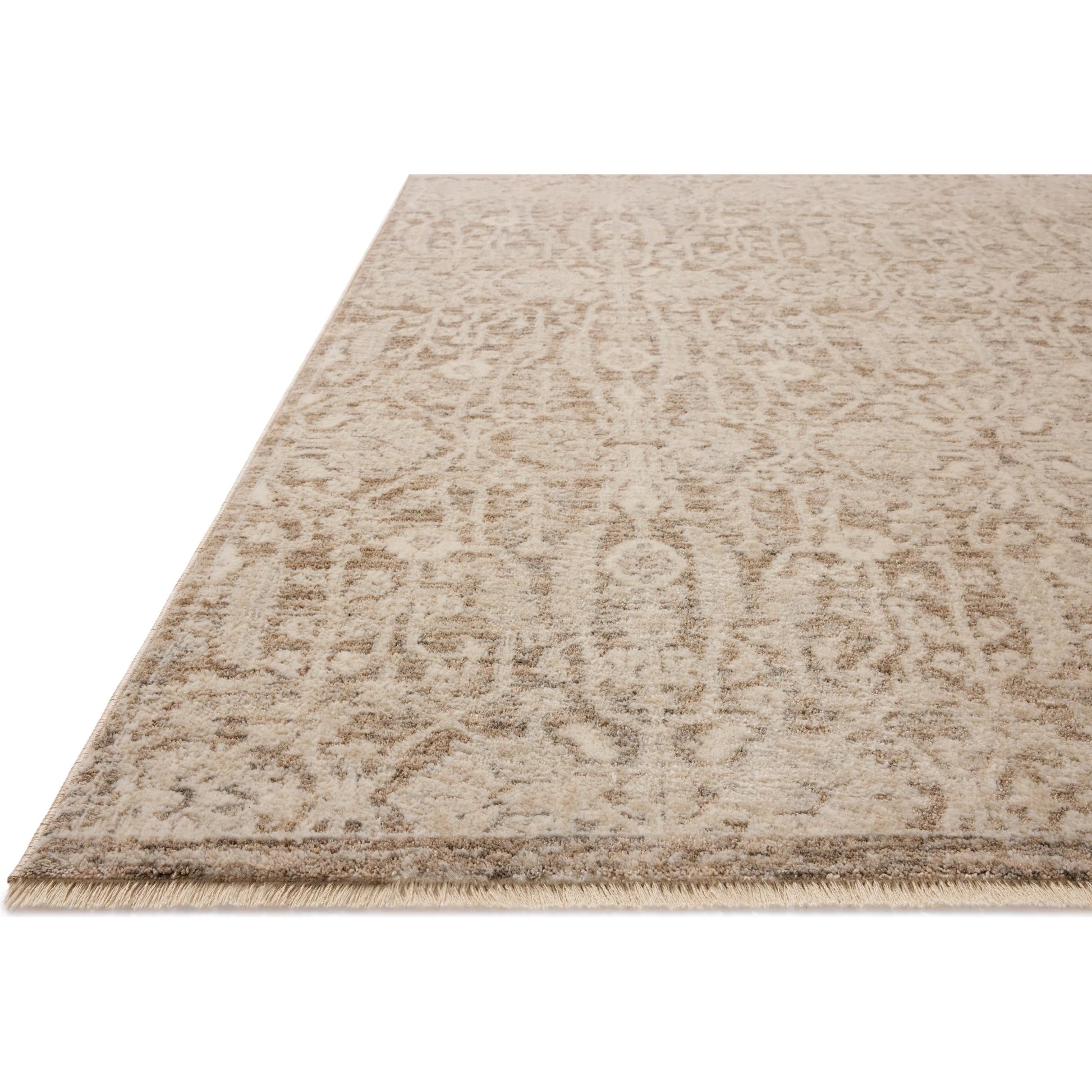 Clarisse CLS-06 Rug by Loloi in fog, bone. Made from 50% polyester, 50% polypropylene in a unique style.