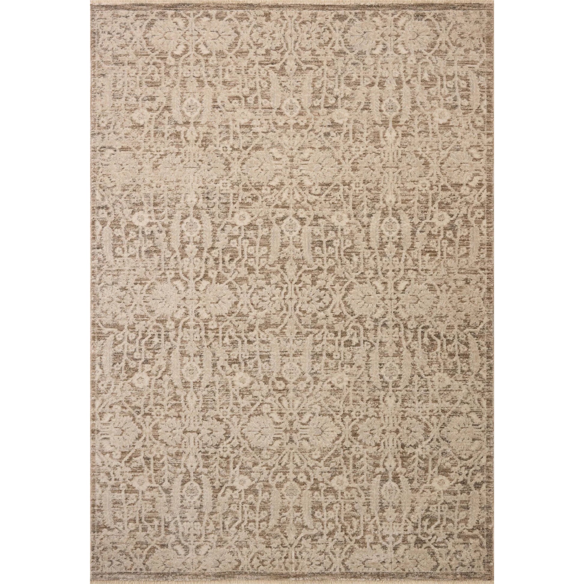 Clarisse CLS-06 Rug by Loloi in fog, bone. Made from 50% polyester, 50% polypropylene in a unique style.