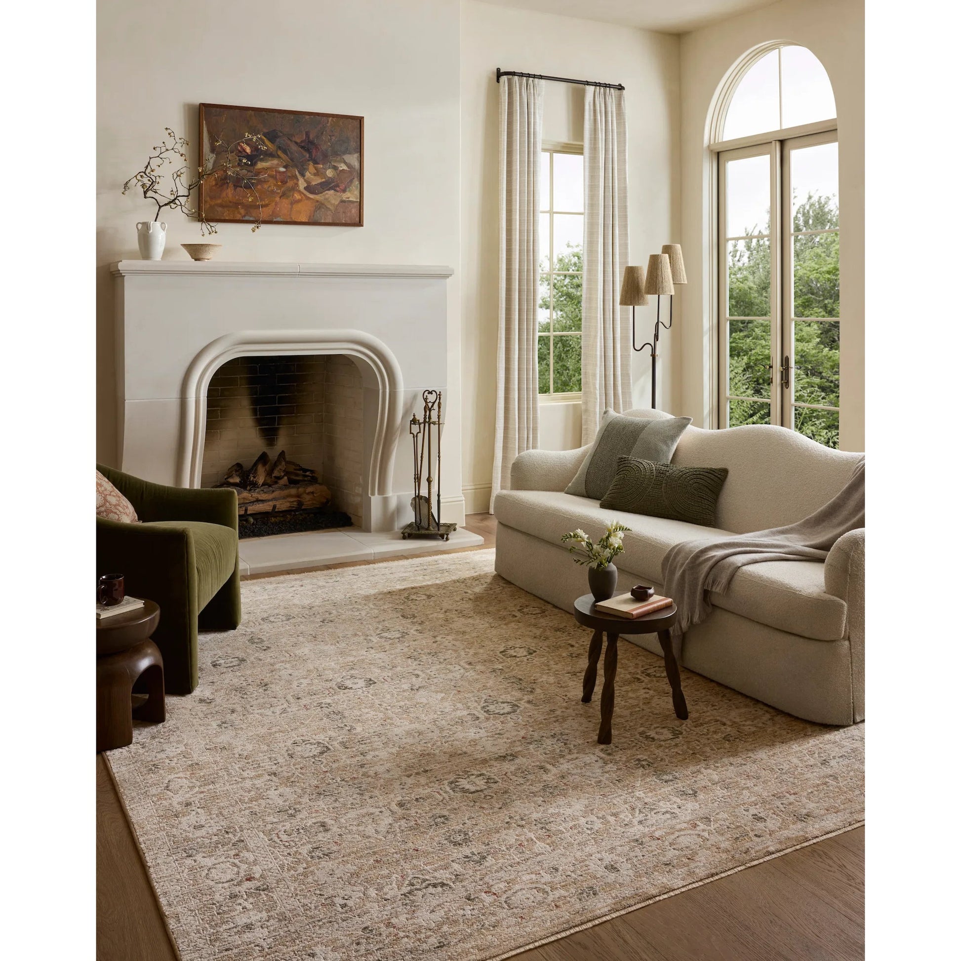Clarisse CLS-07 Rug by Loloi in natural, granite. Made from 50% polyester, 50% polypropylene in a unique style.