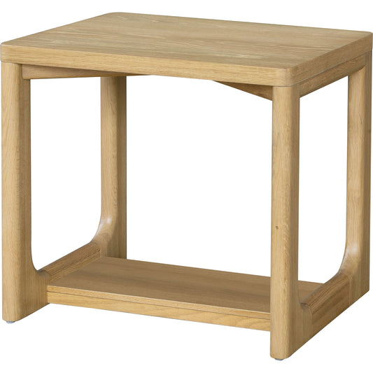 Callister End Table - 531812 by Surya. Made from top: wood veneer, manufactured wood, base: oak in a modern style.