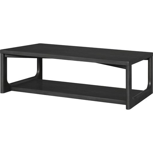 Callister Coffee Table - 531809 by Surya. Made from top: wood veneer, manufactured wood, base: oak in a modern style.