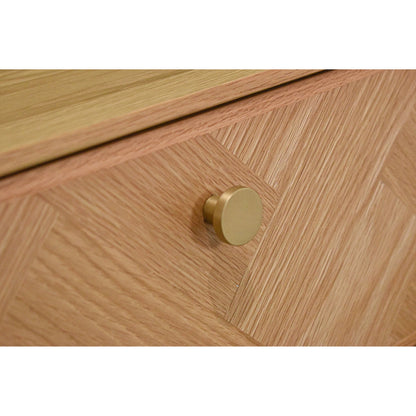 Colton Dresser 6 Drawer by LH Imports in light brown and natural, brass. Made from solid oak, mdf oak veneer, brass in a transitional style.