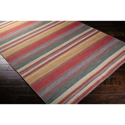 Calvin Rug - 1736 by Surya in red, mustard. Made from 100% wool in a unique style.