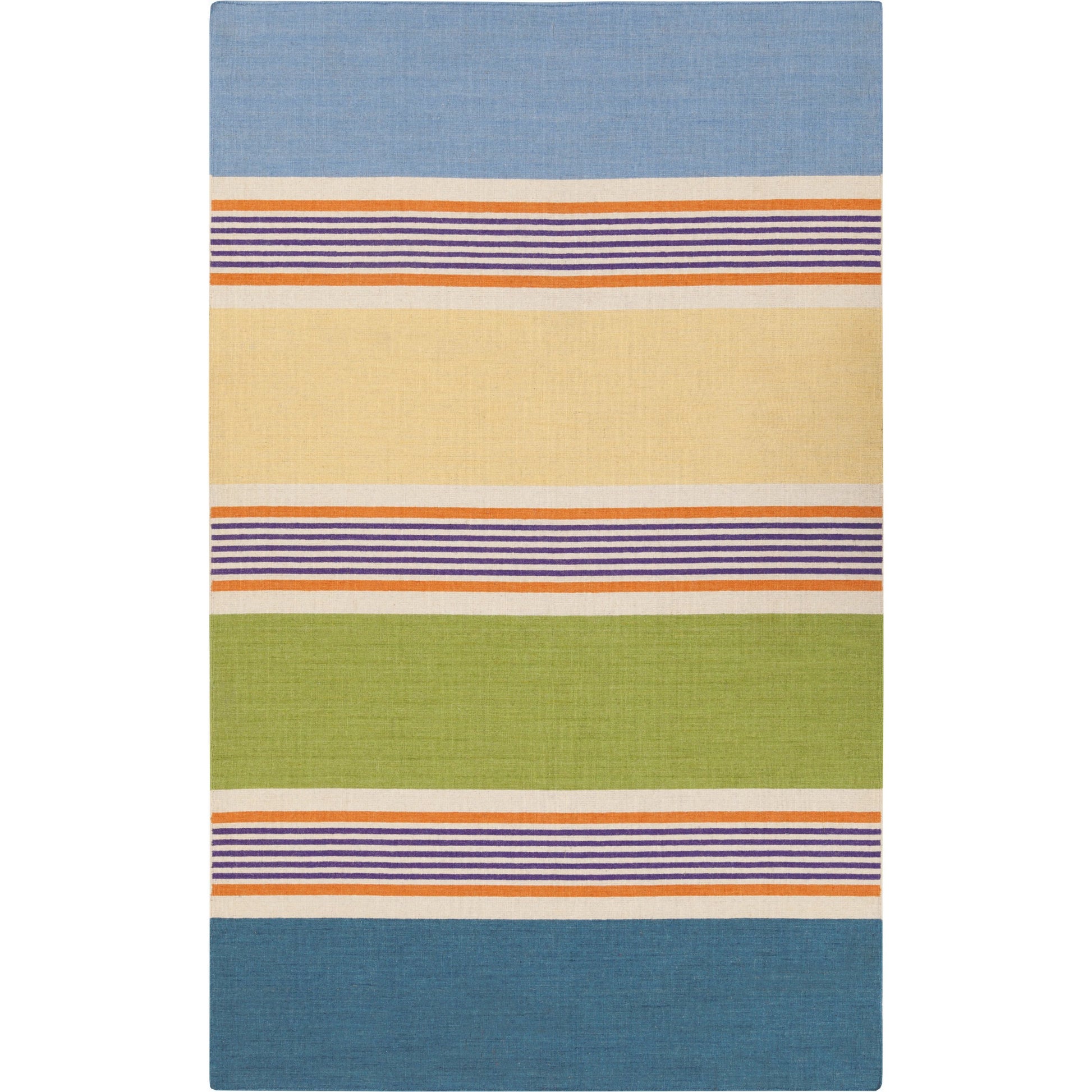 Calvin Rug - 1743 by Surya in light beige, mustard, medium purple, light olive, blue. Made from 100% wool in a unique style.