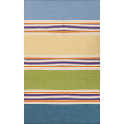 Calvin Rug - 1743 by Surya in light beige, mustard, medium purple, light olive, blue. Made from 100% wool in a unique style.