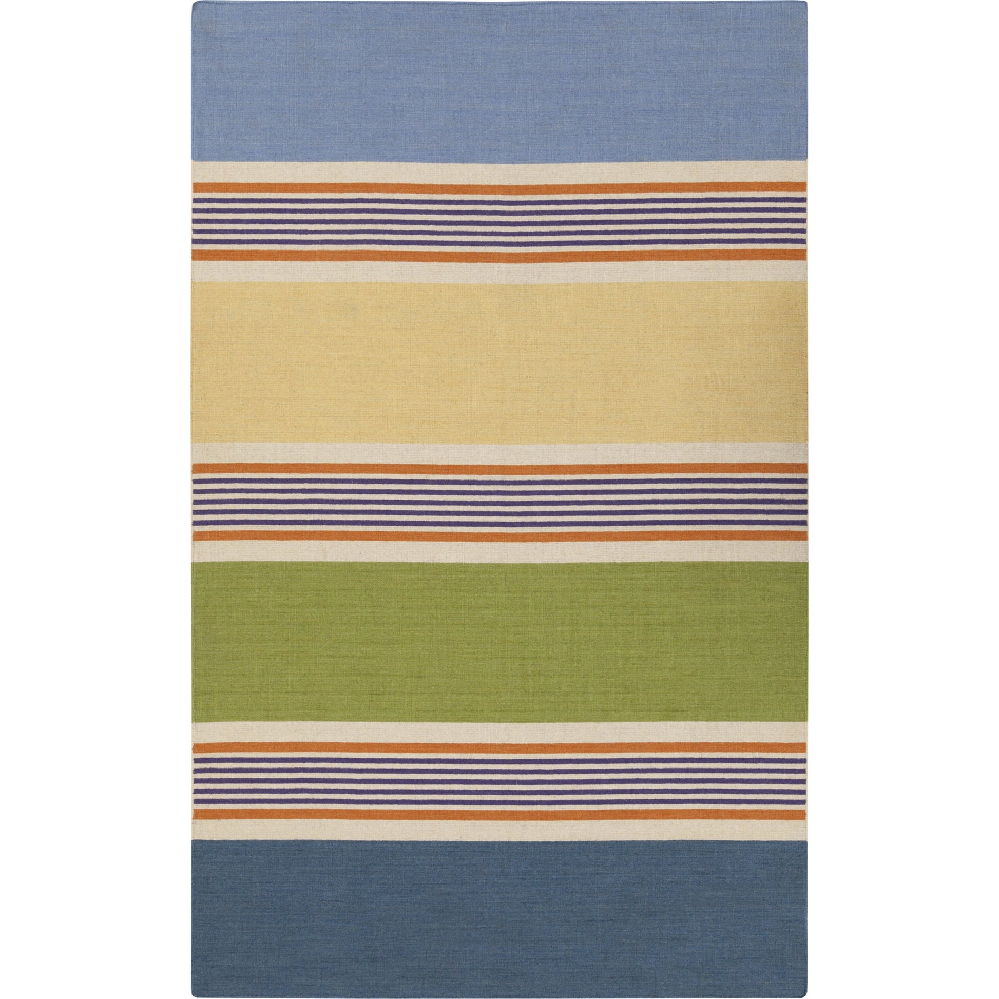Calvin Rug - 1743 by Surya in light beige, mustard, medium purple, light olive, blue. Made from 100% wool in a unique style.