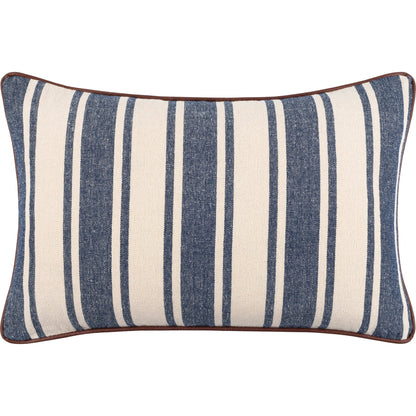 Charlize Pillow - 34079 by Surya in navy, cream. Made from 100% cotton in a coastal style.