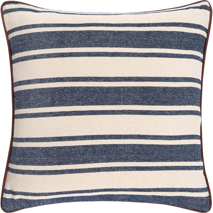 Charlize Pillow - 34079 by Surya in navy, cream. Made from 100% cotton in a coastal style.