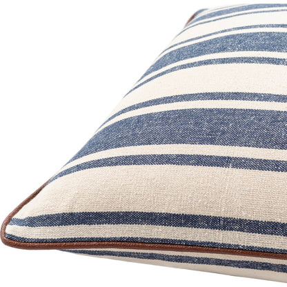 Charlize Pillow - 34079 by Surya in navy, cream. Made from 100% cotton in a coastal style.