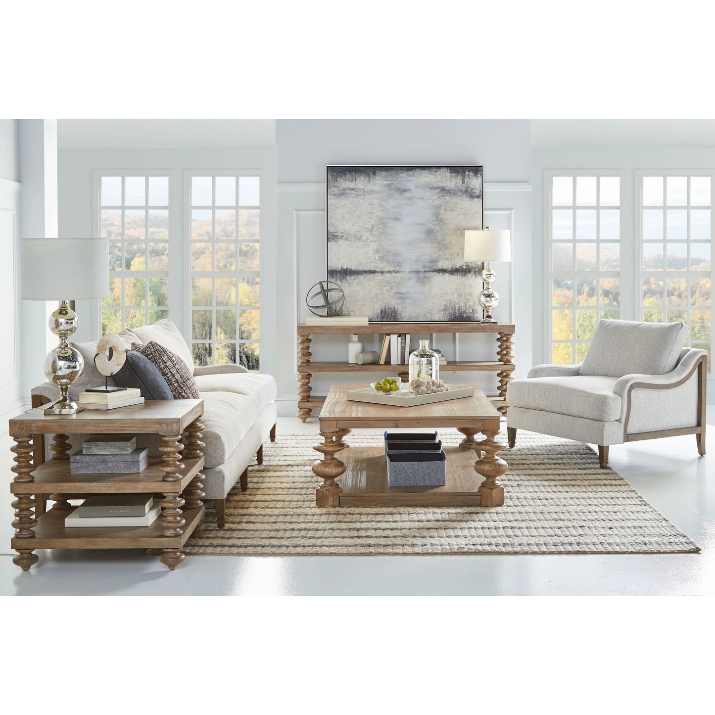 007 SI-2263407 | Lifestyle | Tresco Sofa by A.R.T. Furniture in tan, dove and smoked. Made from polyester in a transitional style.