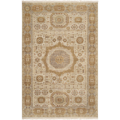 Cambridge Rug - 509 by Surya in light beige, medium brown, gray, burnt orange, light olive, brown. Made from 100% new zealand wool in a unique style.