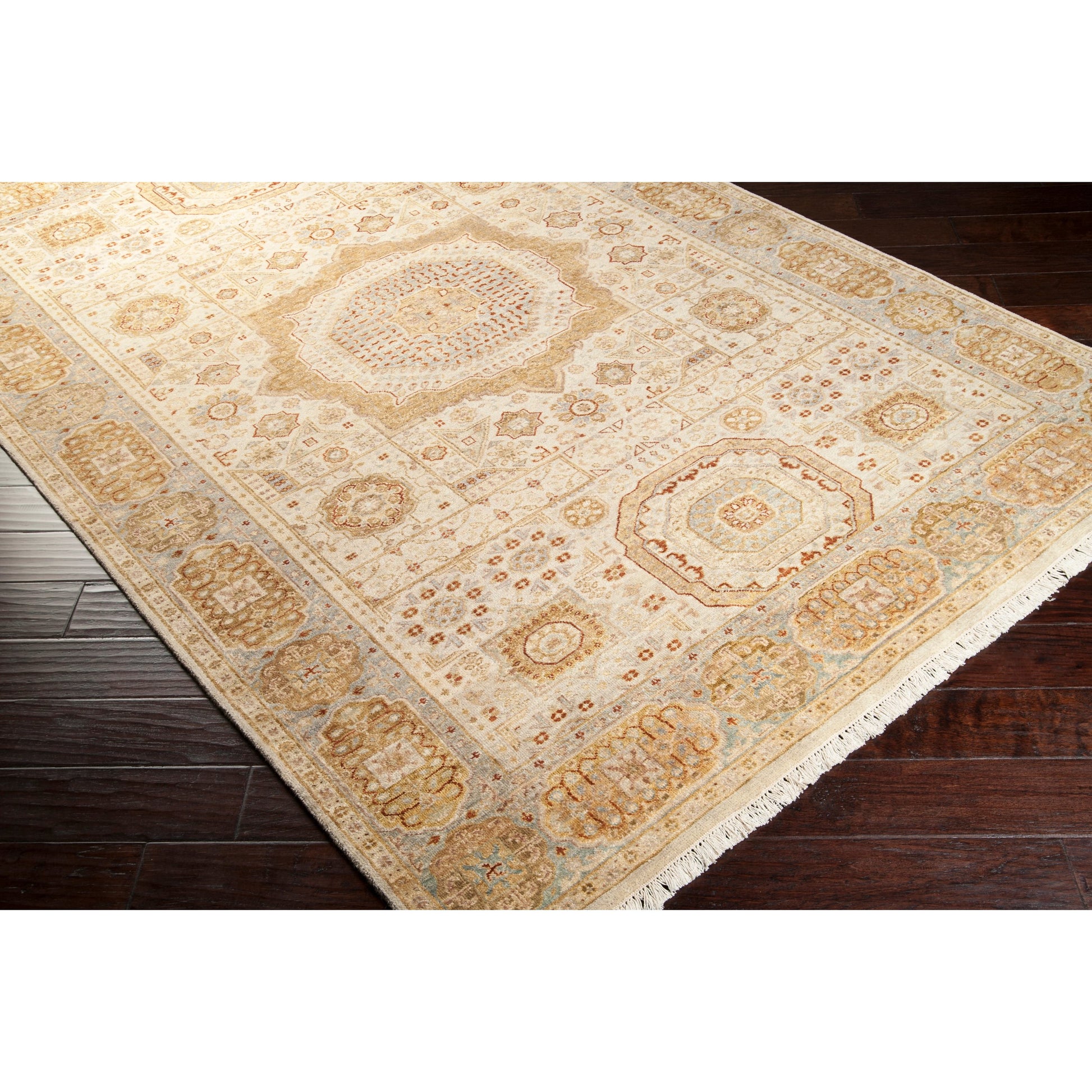 Cambridge Rug - 509 by Surya in light beige, medium brown, gray, burnt orange, light olive, brown. Made from 100% new zealand wool in a unique style.