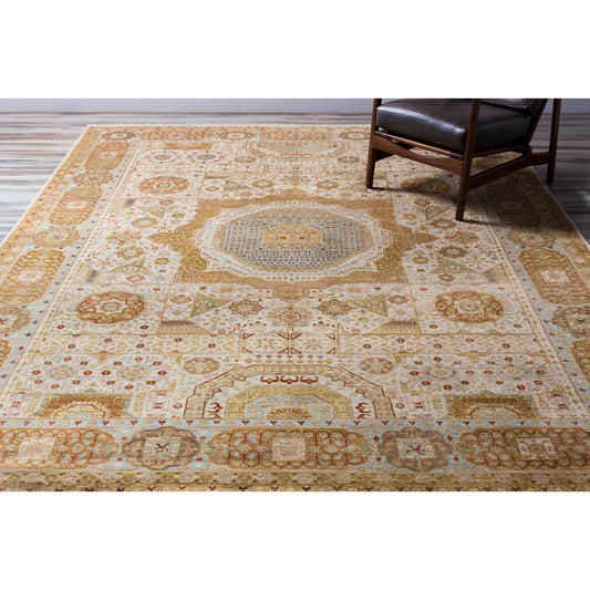 Cambridge Rug - 509 by Surya in light beige, medium brown, gray, burnt orange, light olive, brown. Made from 100% new zealand wool in a unique style.