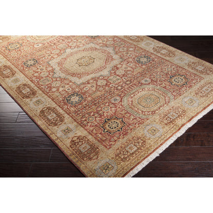 Cambridge Rug - 509 by Surya in light beige, medium brown, gray, burnt orange, light olive, brown. Made from 100% new zealand wool in a unique style.