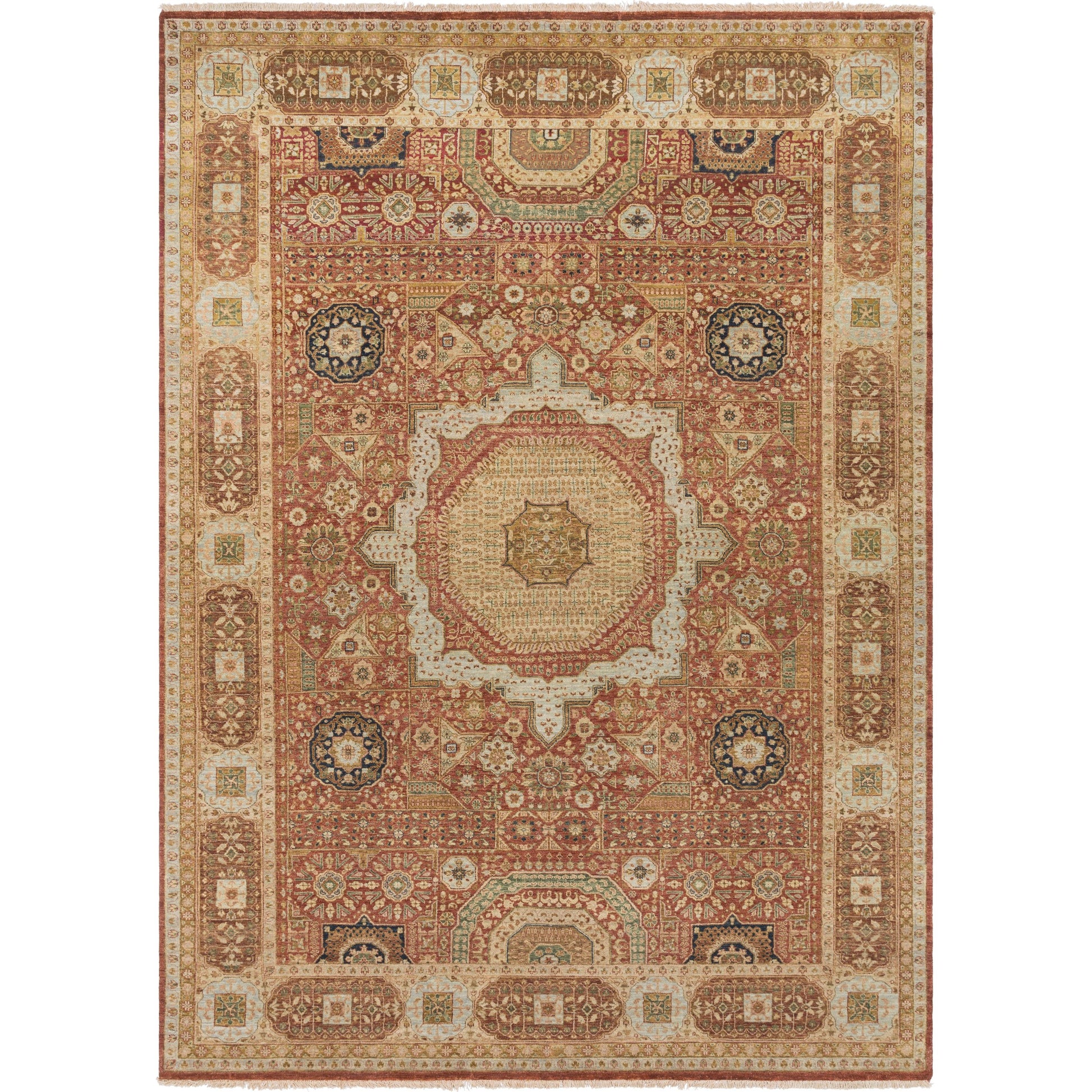 Cambridge Rug - 509 by Surya in light beige, medium brown, gray, burnt orange, light olive, brown. Made from 100% new zealand wool in a unique style.