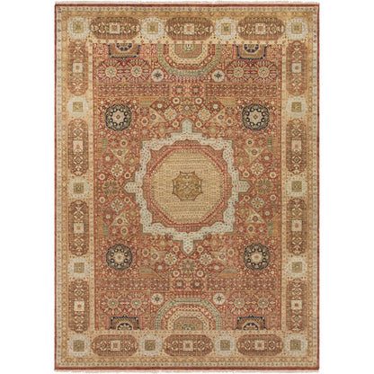 Cambridge Rug - 509 by Surya in light beige, medium brown, gray, burnt orange, light olive, brown. Made from 100% new zealand wool in a unique style.