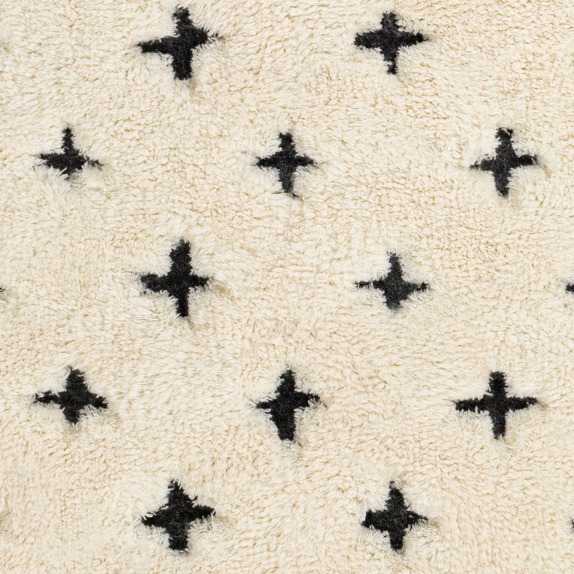 Camille Rug - 26506 by Surya in cream, black. Made from 90% wool, 10% cotton in a unique style.