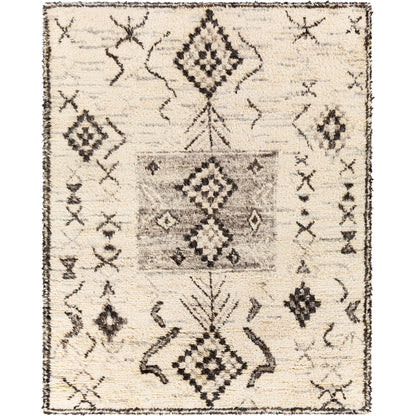 Camille Rug - 27015 by Surya in cream, medium gray, black. Made from 100% new zealand wool in a unique style.