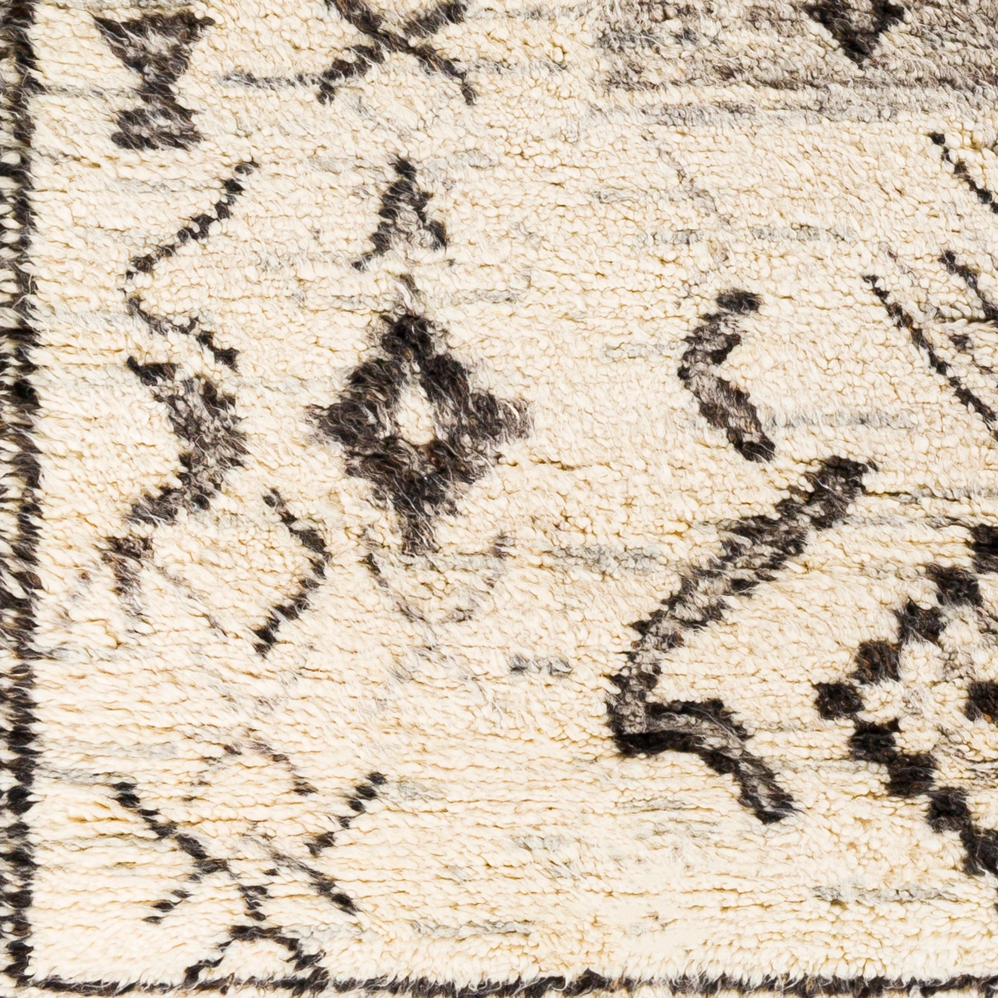 Camille Rug - 27015 by Surya in cream, medium gray, black. Made from 100% new zealand wool in a unique style.