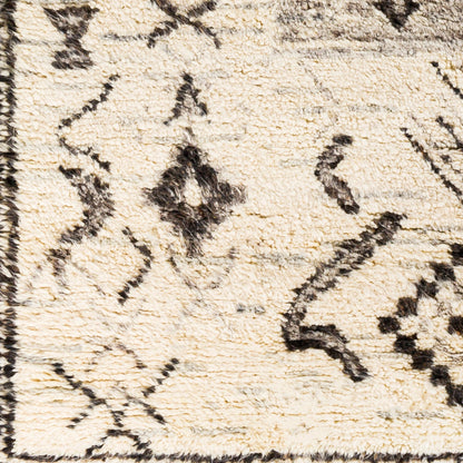 Camille Rug - 27015 by Surya in cream, medium gray, black. Made from 100% new zealand wool in a unique style.