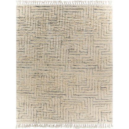 Camille Rug - 27012 by Surya in cream, medium gray, black. Made from 100% new zealand wool in a unique style.