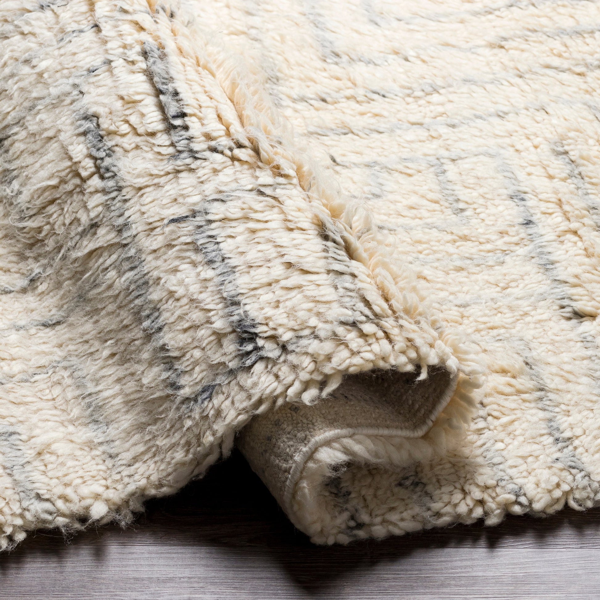 Camille Rug - 27012 by Surya in cream, medium gray, black. Made from 100% new zealand wool in a unique style.
