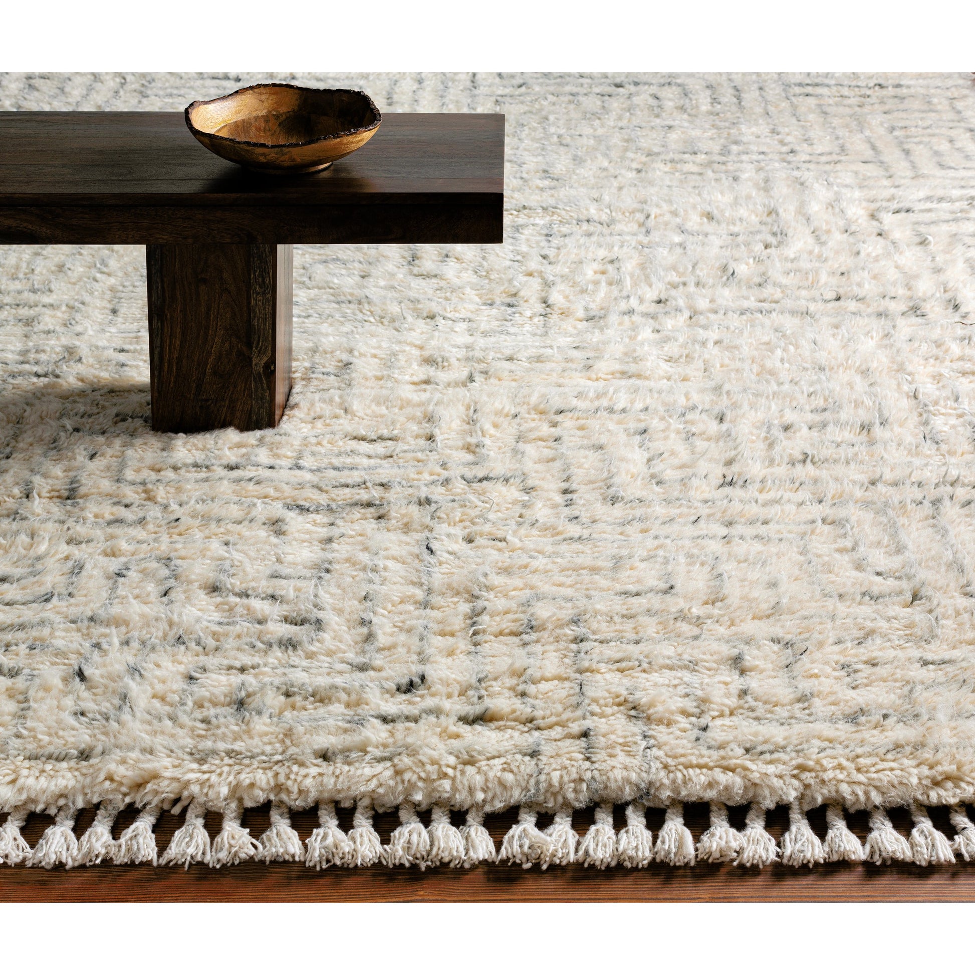 Camille Rug - 27012 by Surya in cream, medium gray, black. Made from 100% new zealand wool in a unique style.