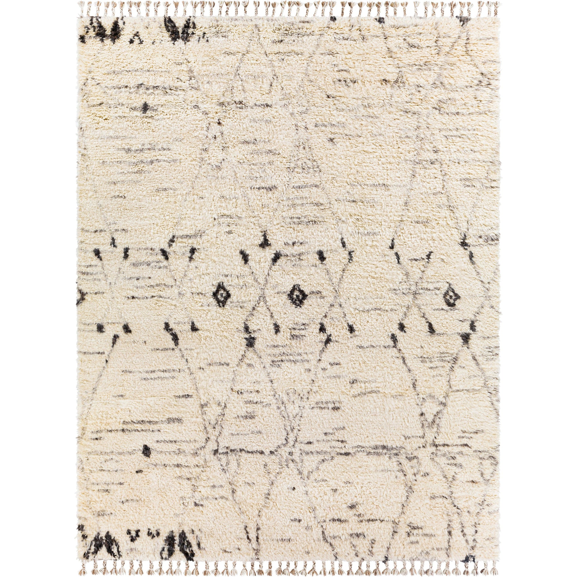 Camille Rug - 27014 by Surya in cream, medium gray, black. Made from unique in a unique style.