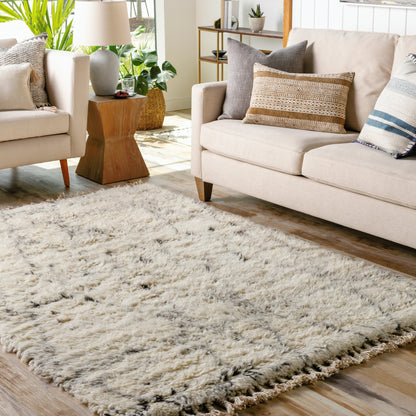 Camille Rug - 27014 by Surya in cream, medium gray, black. Made from unique in a unique style.